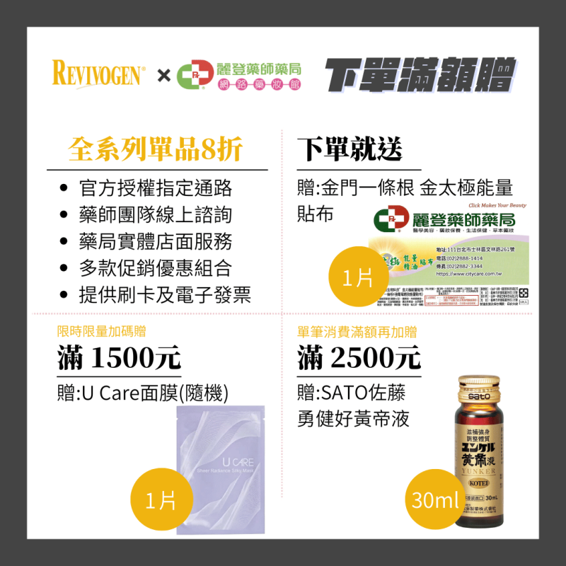 Revivogen立髮健滿額贈